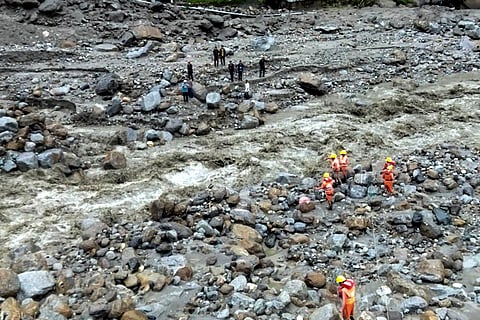 Rescue work underway after cloudburst in Shimla